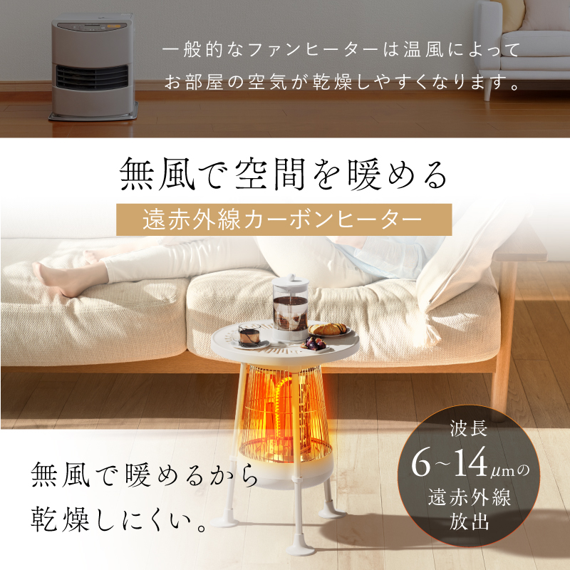 NIPLIFE テーブル型遠赤外線カーボンヒーター 全方位カーボンヒーター NUKUREA | NIPLIFE（ニップライフ）の