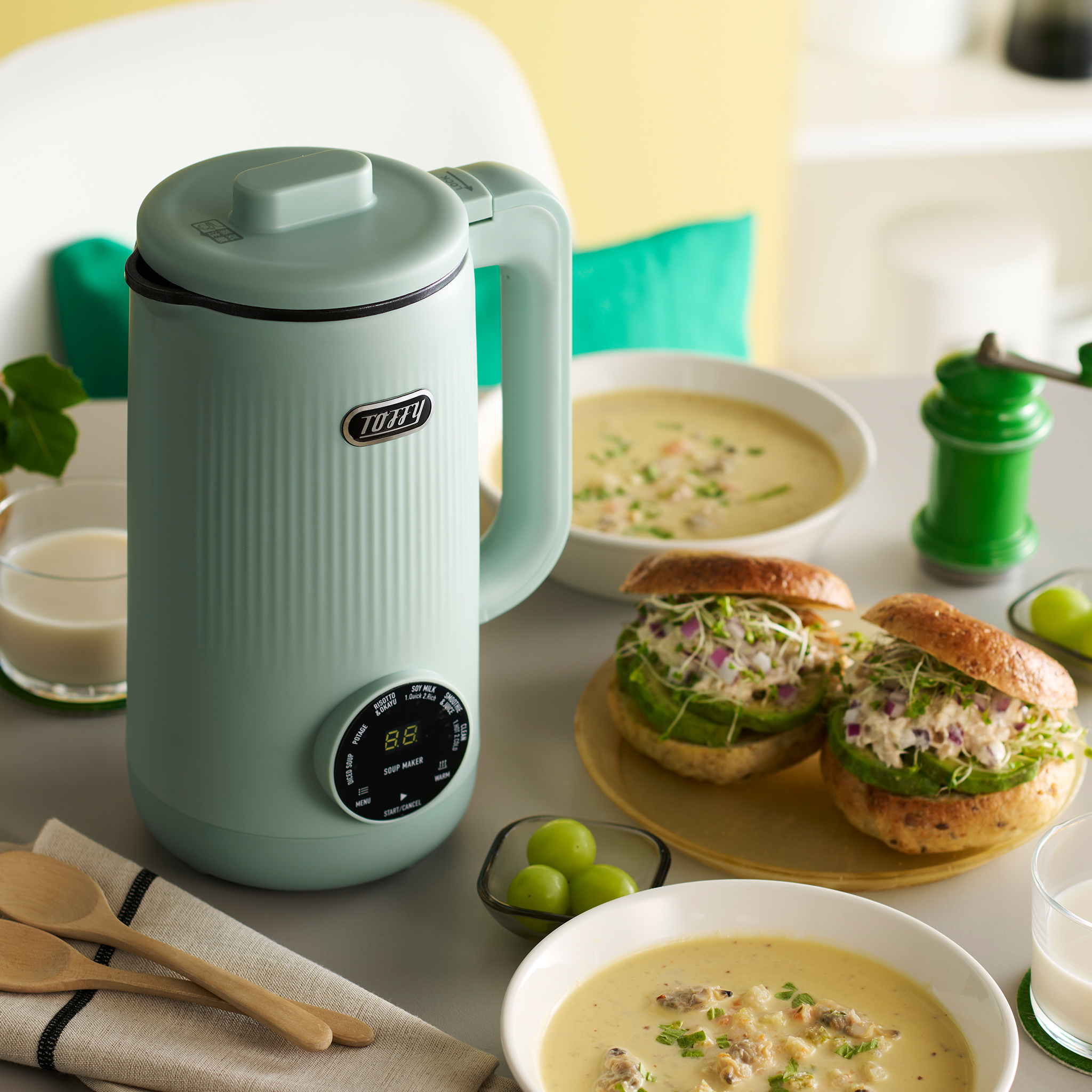 Toffy/トフィー オートスープブレンダー　ペールアクア Toffy オートスープブレンダー〈セラミックコートタイプ〉 | Toffy