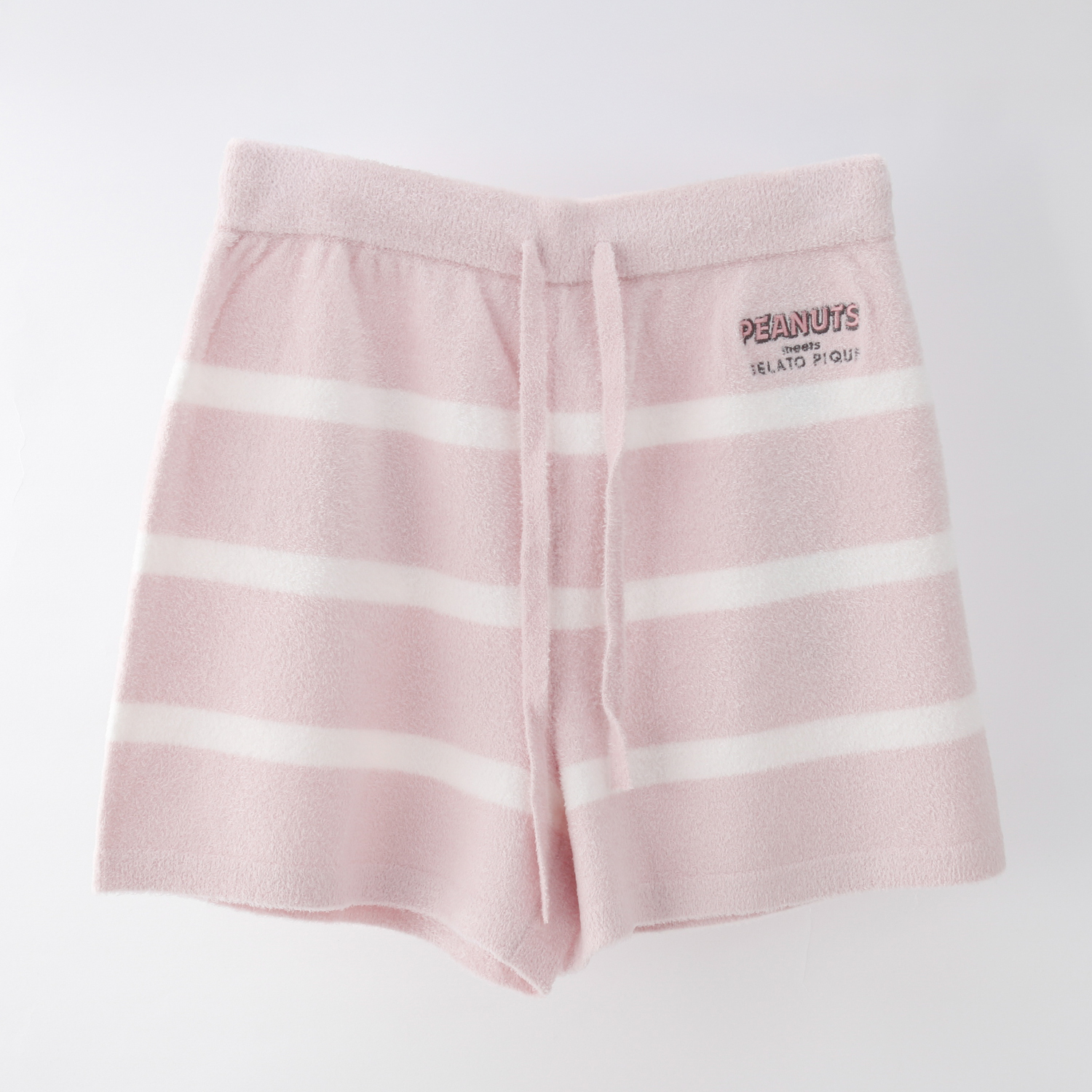 ジェラートピケ　Peanuts　ジャガードプルオーバー＆ショートパンツ　ピンク WOMEN】【PEANUTS】スムーズィーJQDプルオーバー&ボーダーショート