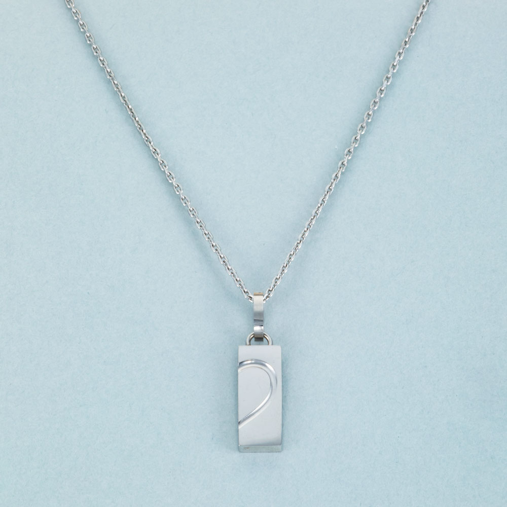 隠れデザインハート 選べる2collar ステンレスネックレス N1294