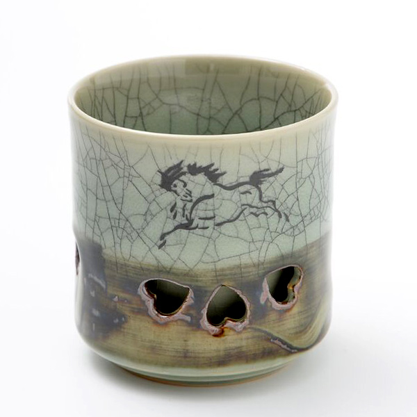 大堀相馬焼「超特大湯呑み型置物 」 大堀相馬焼 松永窯 二重湯呑み | 大堀相馬焼のプレゼント・ギフト通販