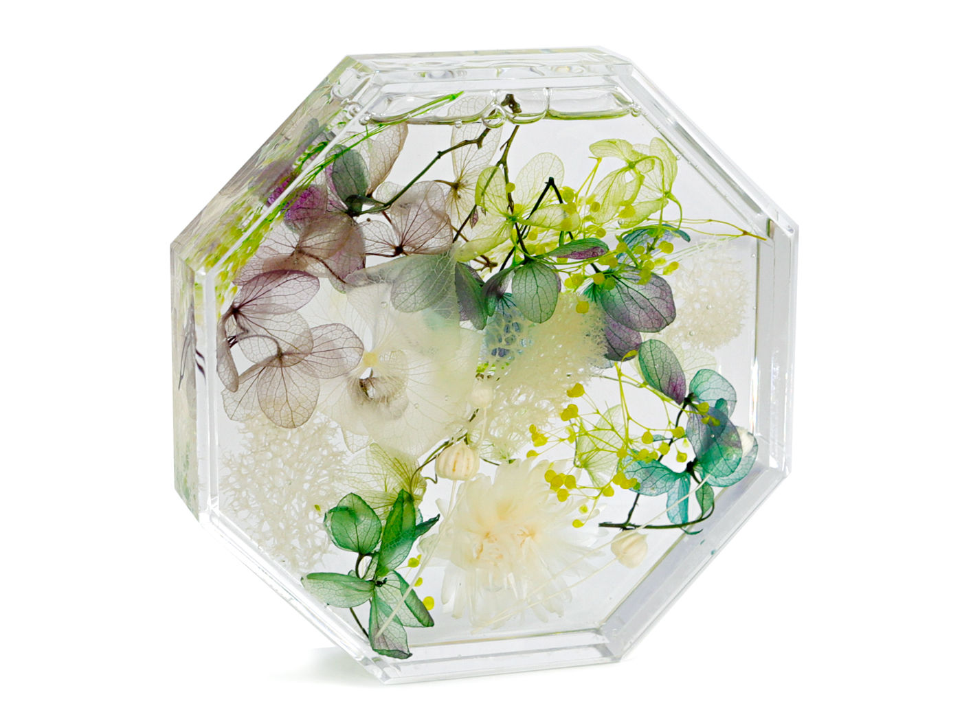 hikka ブルームアクア キューブ ハーバリウム 花 飾り インテリア ブルームアクア オクタゴンS 全8種 | hikka（ヒッカ）のプレゼント