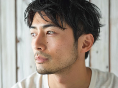 再来|メンズカット+パーマ+クレンジングスパ+眉カット(20%off)¥14,300→¥11,440のイメージ画像