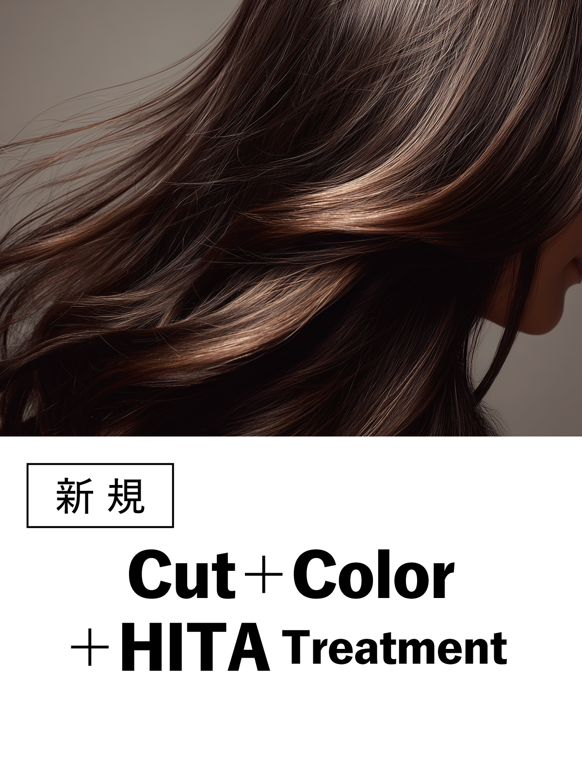 八王子店初来店の方限定｜カット+カラー+HITAトリートメント(20%OFF)￥19,800のイメージ画像