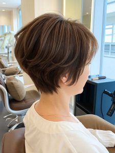 ミディアム・ミディアムヘアのカット・レングスのヘアカタログ・ヘアスタイル・髪型のイメージ・テイスト画像