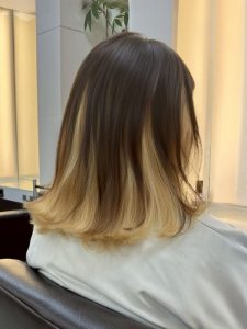 暗髪×アンブレラカラーのヘアカタログ・ヘアスタイル・髪型のイメージ・テイスト画像