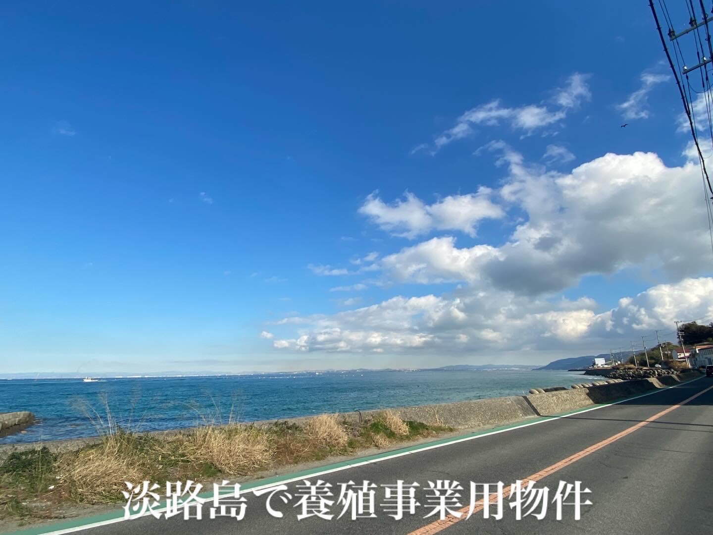 育波の県道海沿い鉄骨倉庫（養殖施設付き）