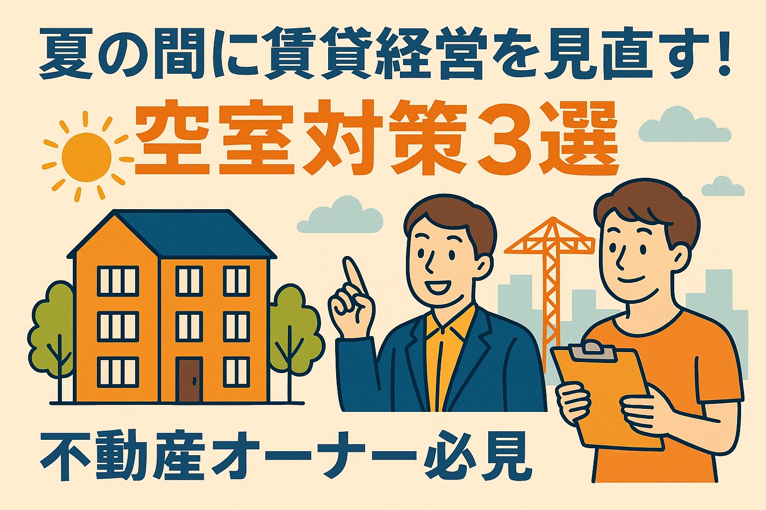 夏の間に賃貸経営を見直す！空室対策3選｜不動産オーナー必見