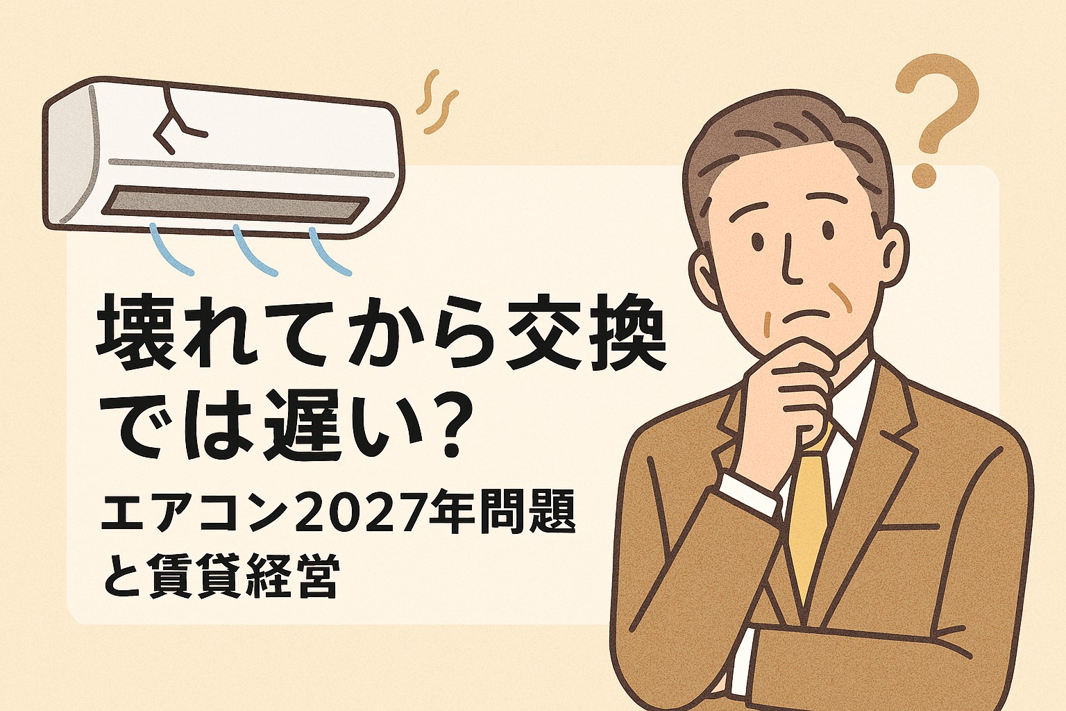 賃貸オーナー必見｜“壊れてから交換”では遅い？エアコン2027年問題と賃貸経営