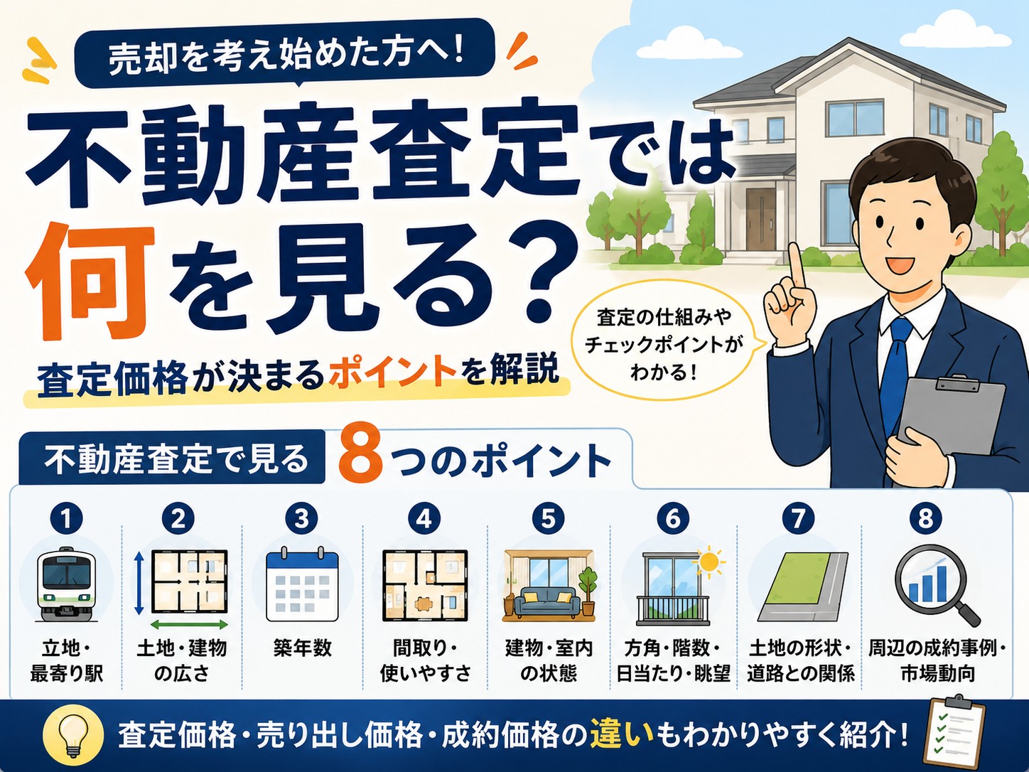 不動産査定では何を見る？査定価格が決まるポイントを解説