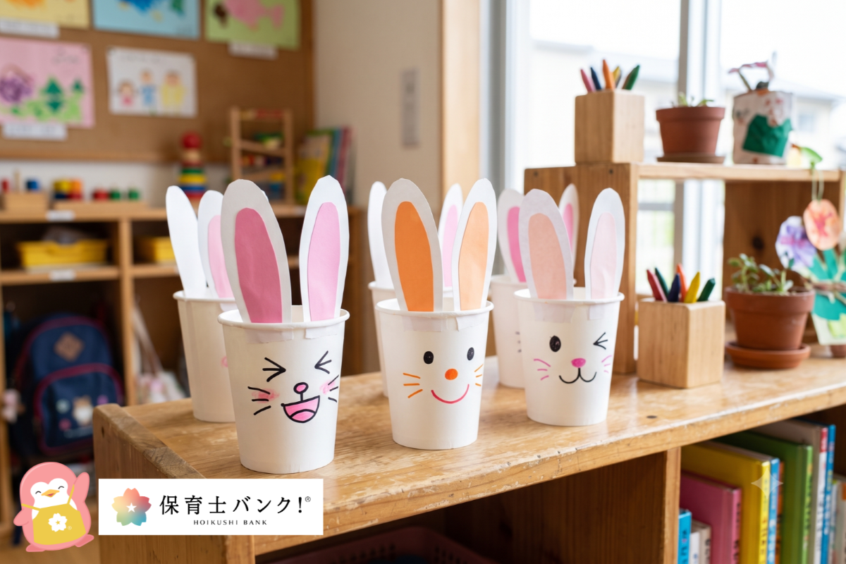 紙コップうさぎ