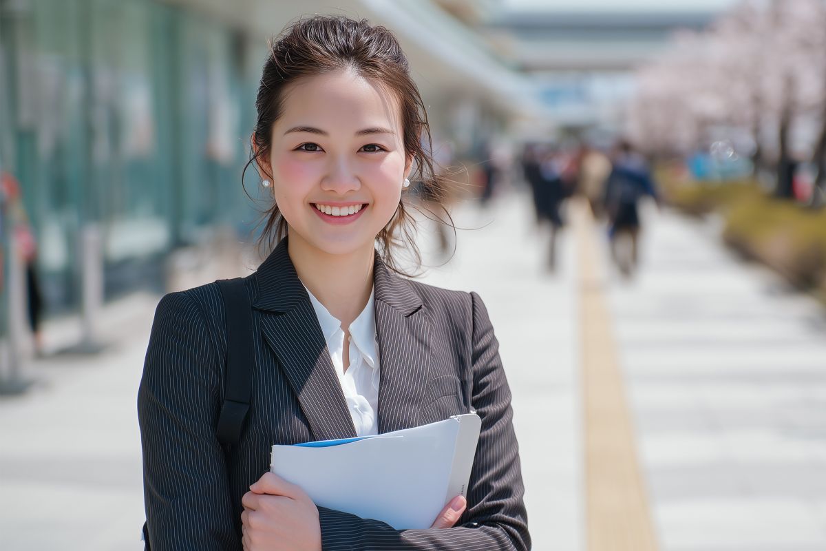 面接に自信がある女性