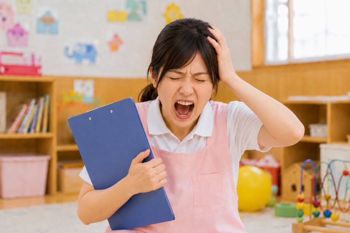 ストレスを抱えた保育士