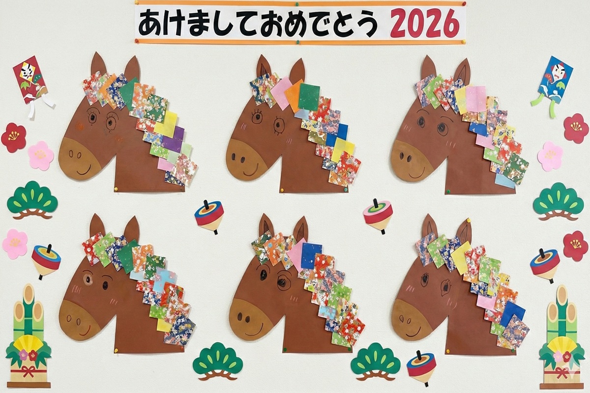 千代紙の馬