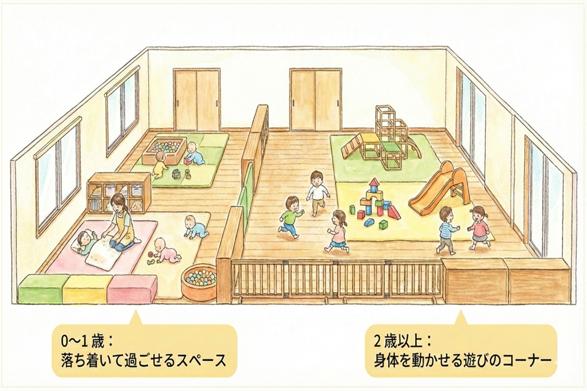 企業内保育所のイラスト図