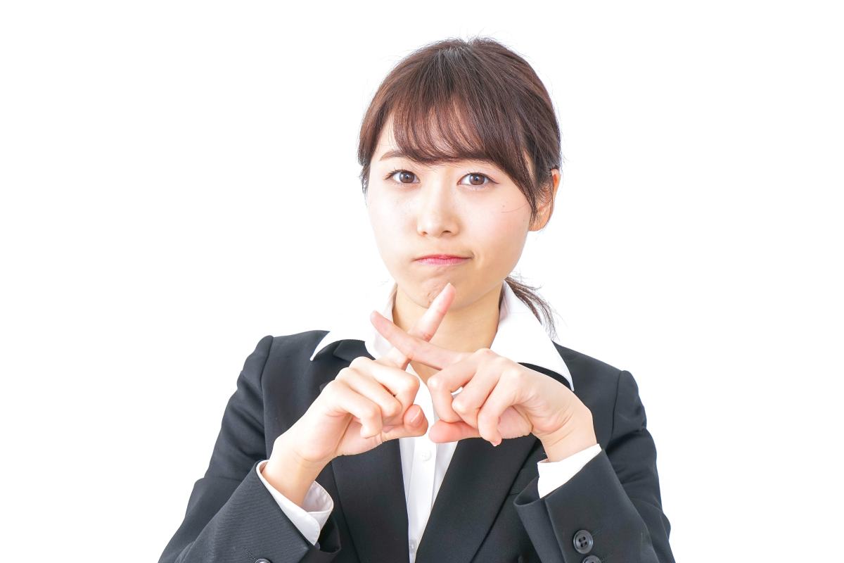 採用辞退する女性