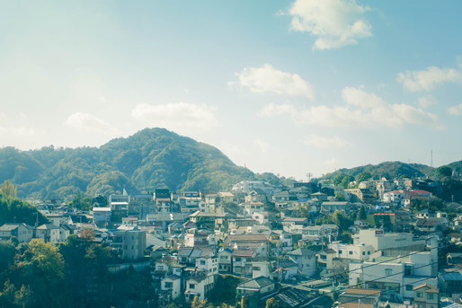 有馬温泉と山と町