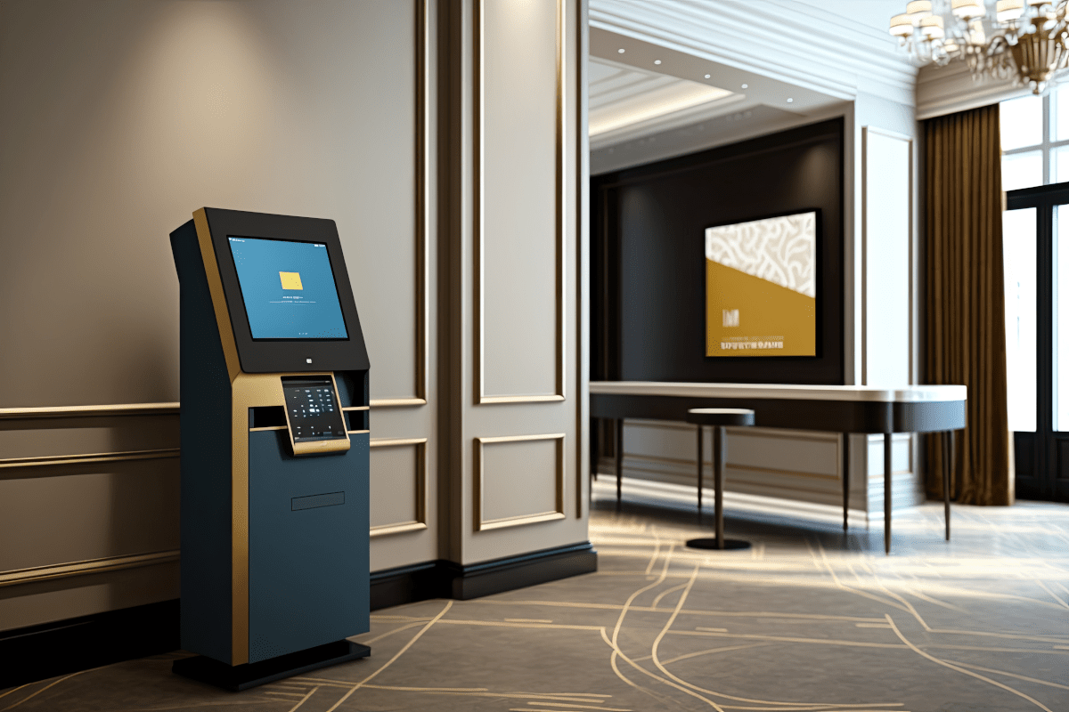 ホテルの自動チェックイン機