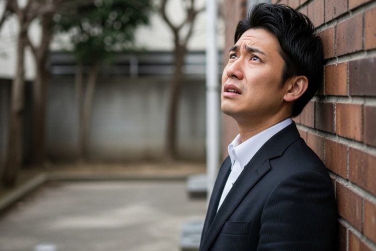 仕事で悩み事がある男性