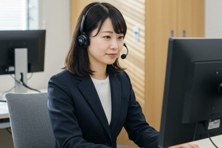 求職者の対応をする女性アドバイザー