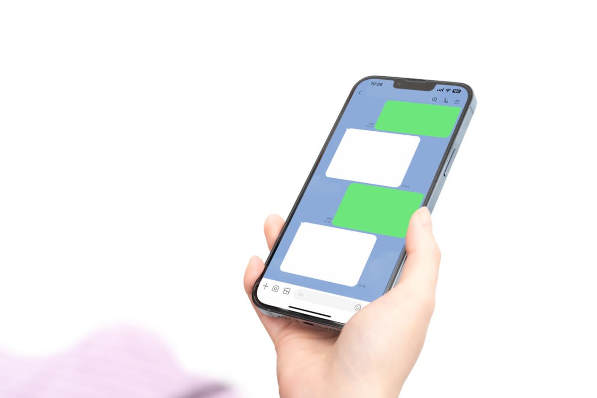 スマホに写るLINEのトーク画面