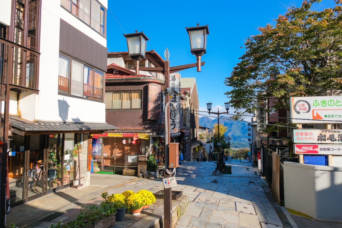 渋川市の伊香保温泉石段街