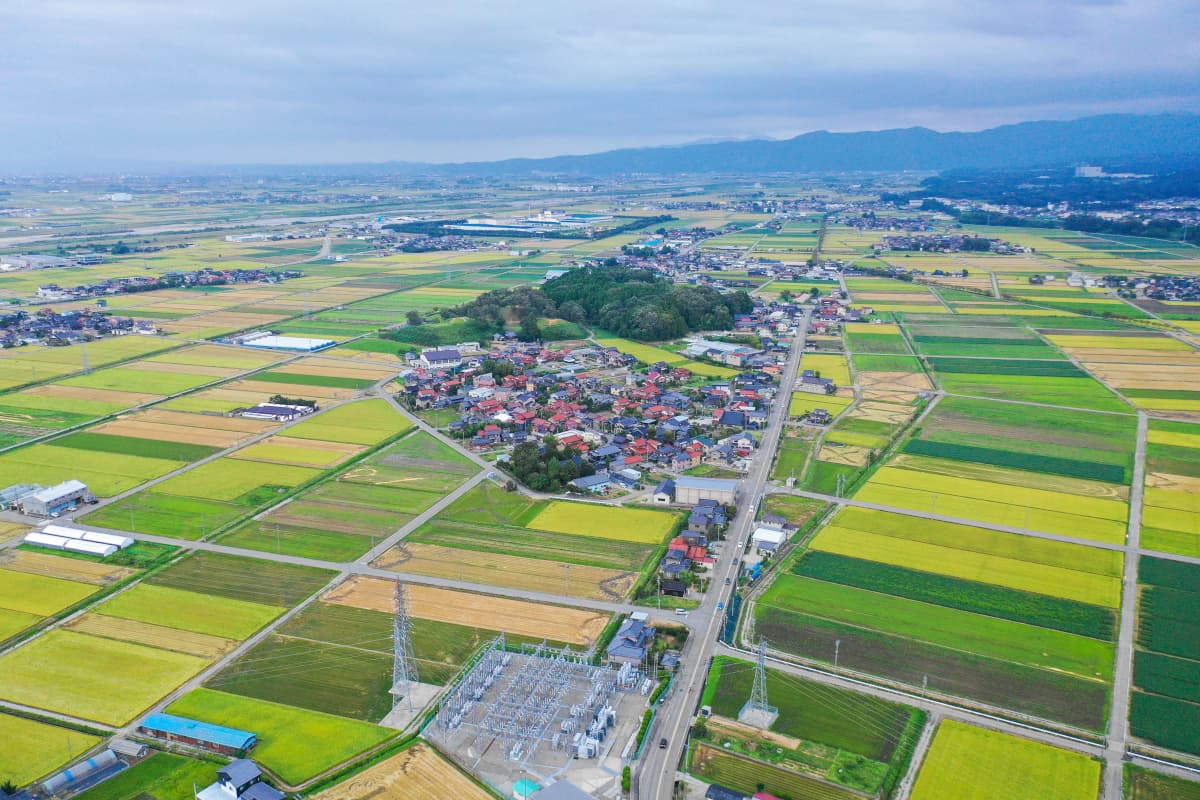 石川県能美市の空撮写真