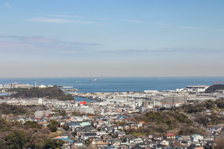 山から見た横須賀市