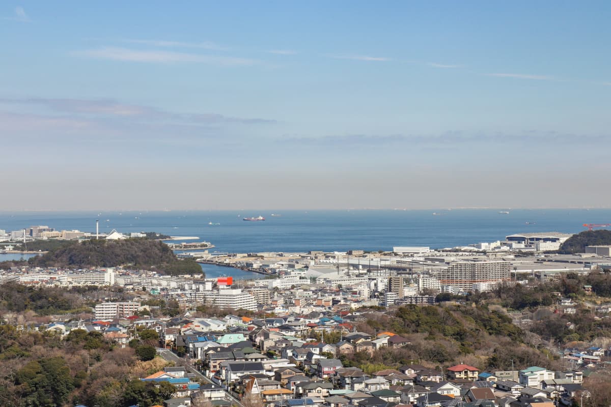 山から見た横須賀市