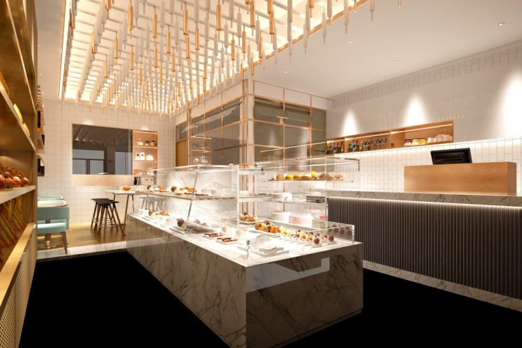 おしゃれなパティスリー店の内装