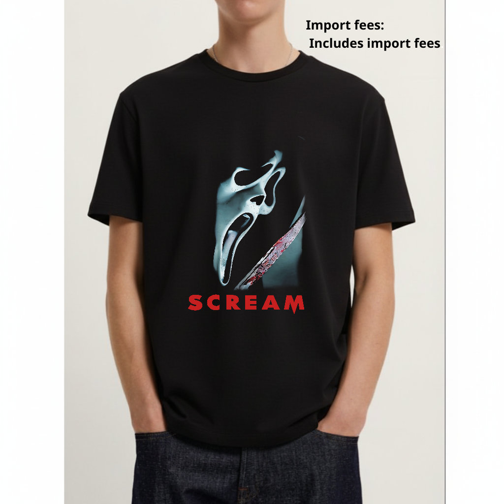 Scream Ghostface 90s Halloween Horror Movie Graphic T-Shirt