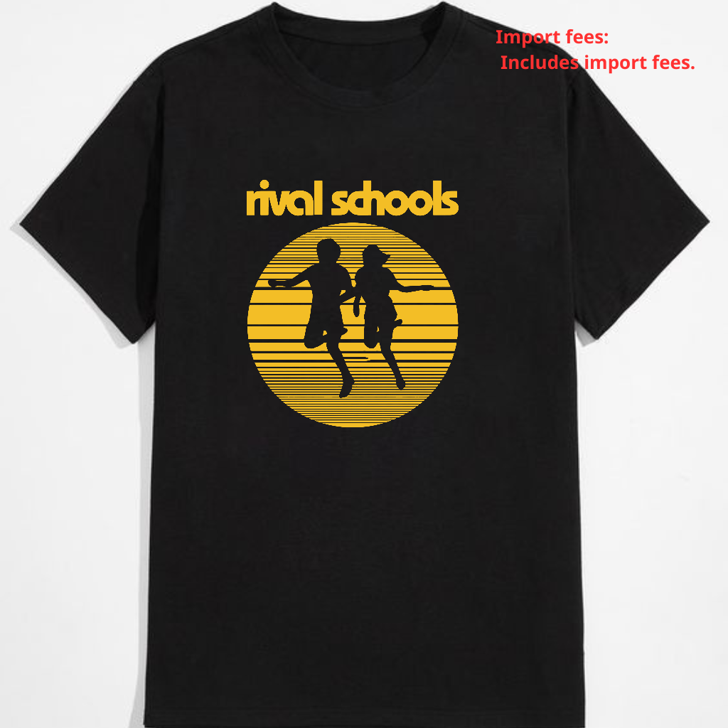 New Rival Schools Logo T-Shirt, Yellow, Racing Design, Funny Print, S-5XL