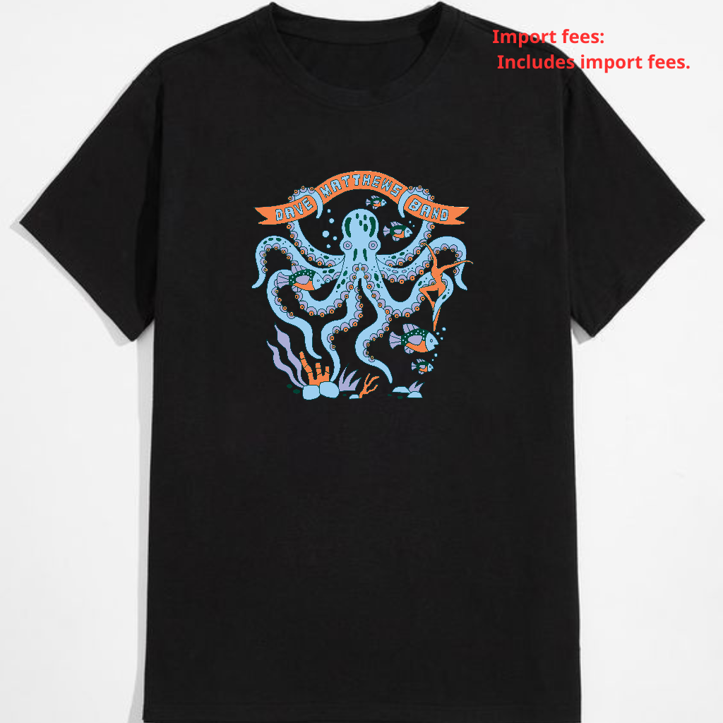 Dave Matthews Band Summer 2025 Tour Youth Unisex Octopus T-Shirt S-4XL