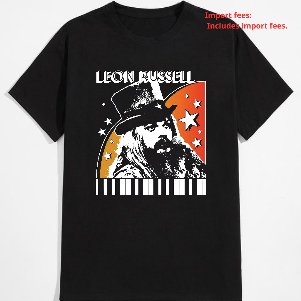 Leon Russell Inspired T-Shirt with Music Graphic and Retro Design