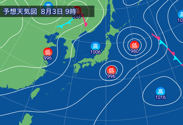 気圧配置図