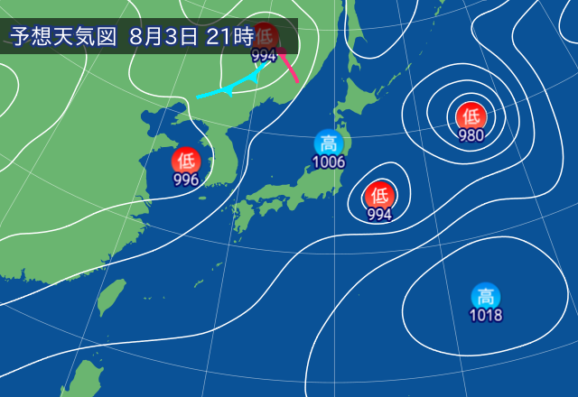 気圧配置図