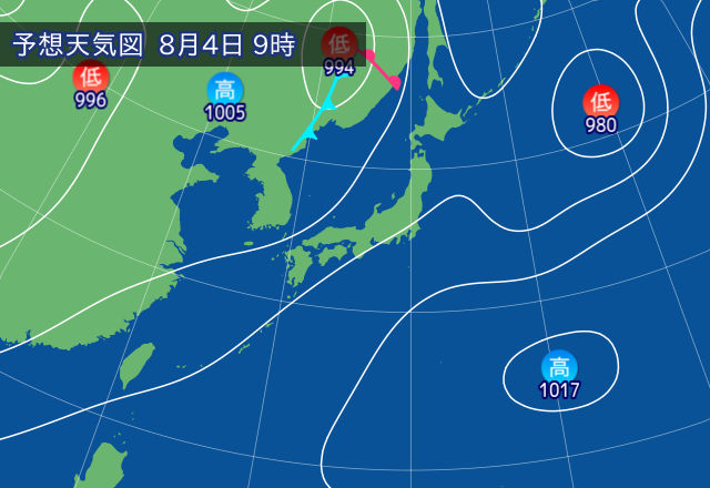 気圧配置図