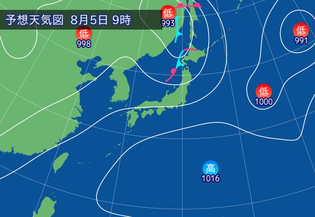 気圧配置図