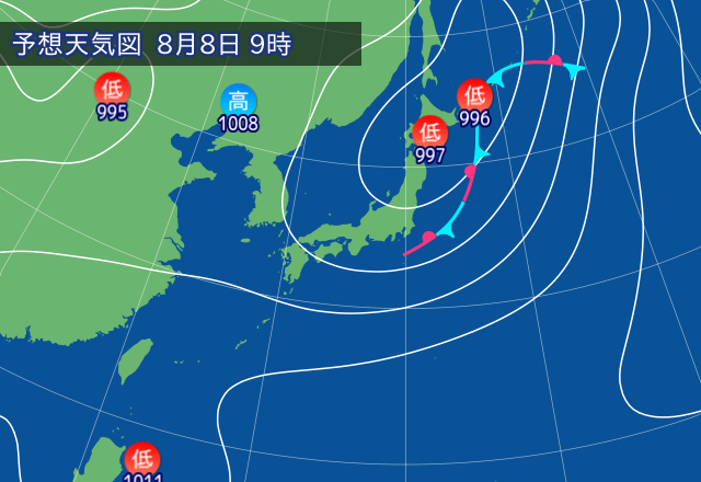 気圧配置図