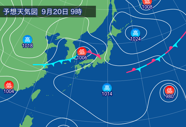 気圧配置図