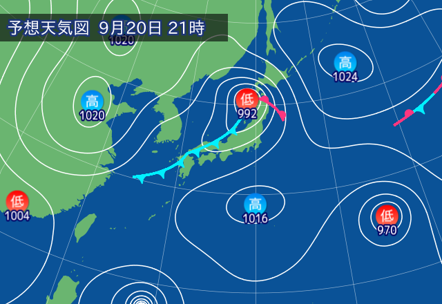 気圧配置図