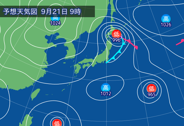 気圧配置図