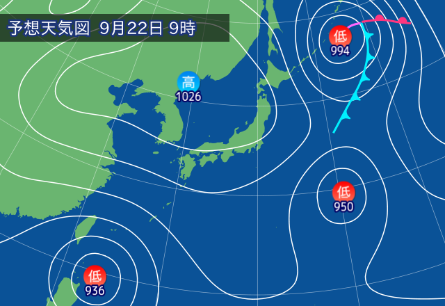 気圧配置図