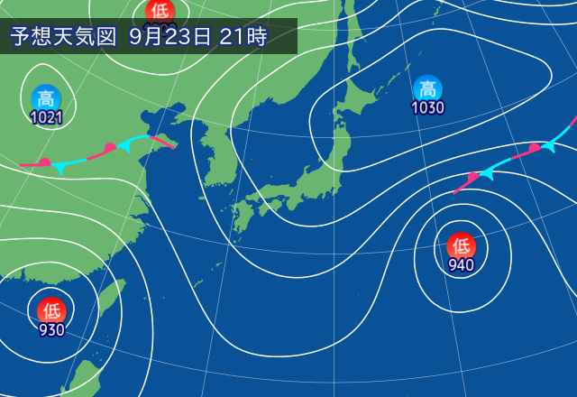 気圧配置図