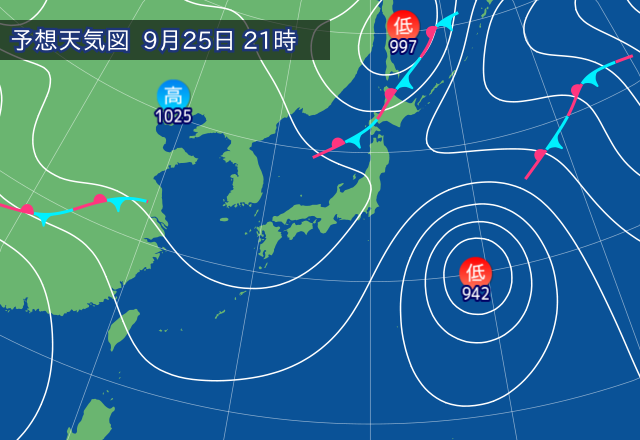 気圧配置図