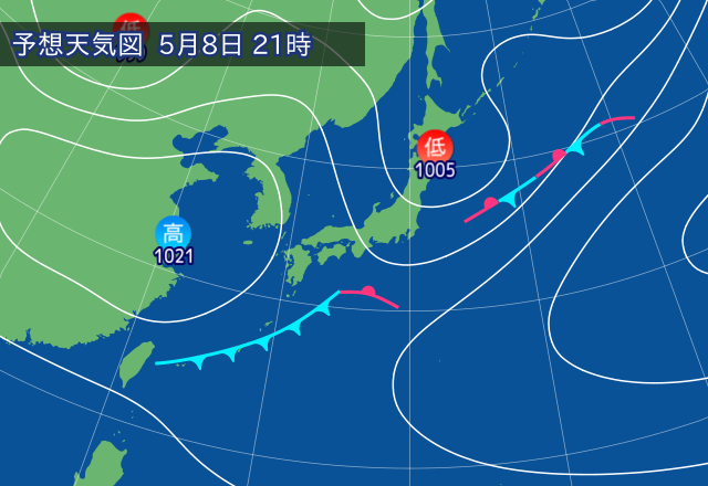 気圧配置図