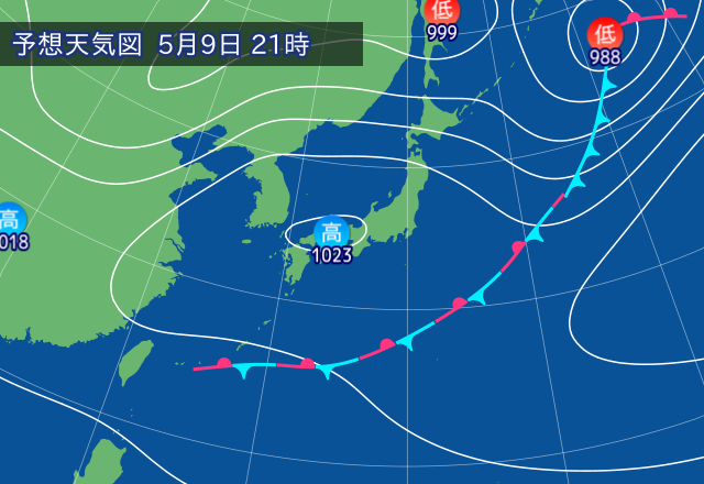 気圧配置図
