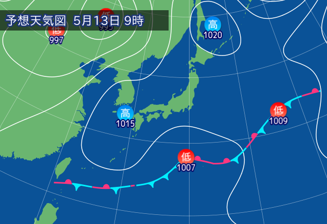 気圧配置図