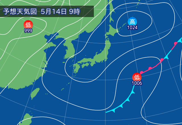 気圧配置図