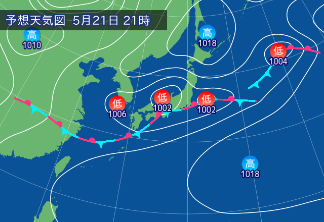 気圧配置図